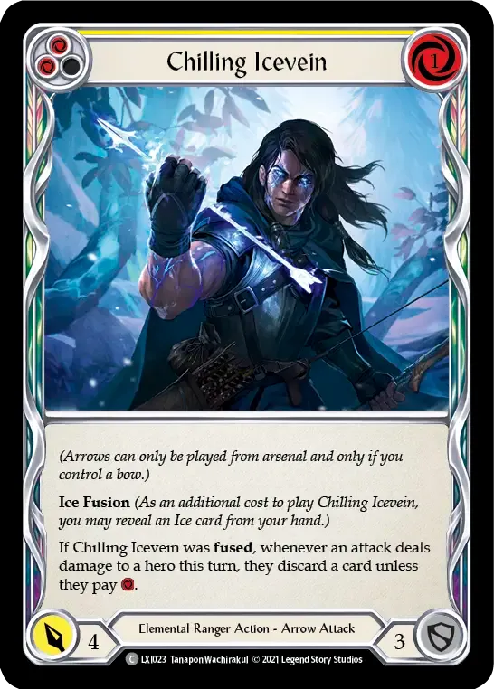 Chilling Icevein (Yellow) from Lexi - Blitz Deck - Flesh and Blood