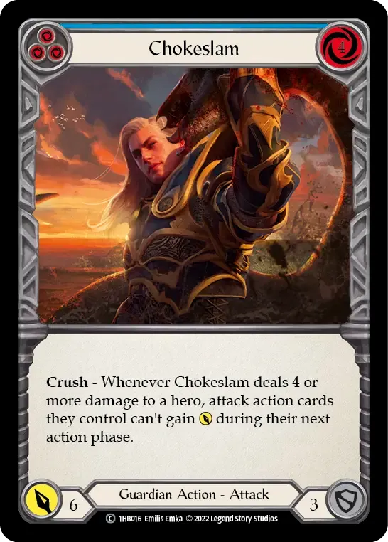 Chokeslam (Blue) — Bravo - Blitz Deck — Flesh and Blood