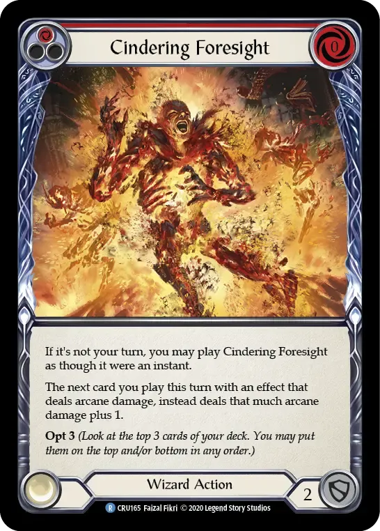 Cindering Foresight (Red) — Crucible of War — Flesh and Blood