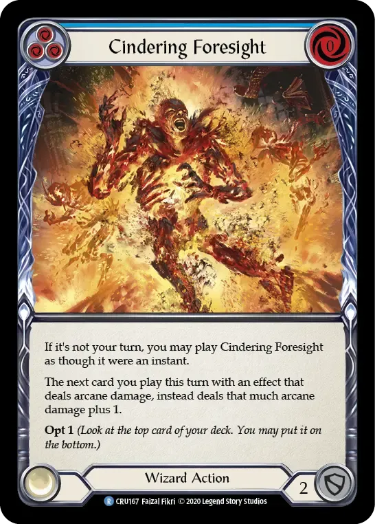 Cindering Foresight (Blue) — Crucible of War — Flesh and Blood