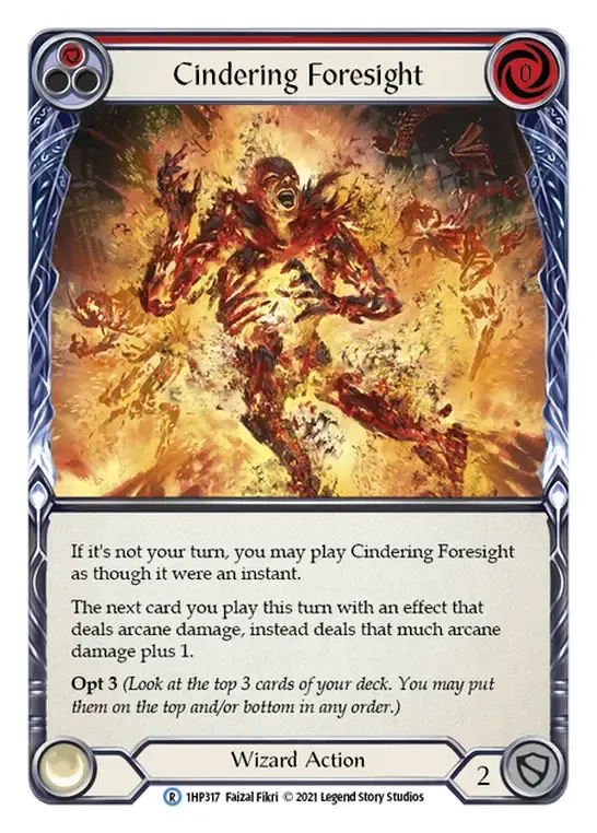 Cindering Foresight (Red) — History Pack 1 — Flesh and Blood