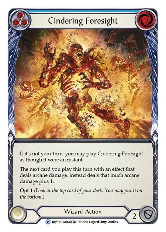 Cindering Foresight (Blue) — History Pack 1 — Flesh and Blood