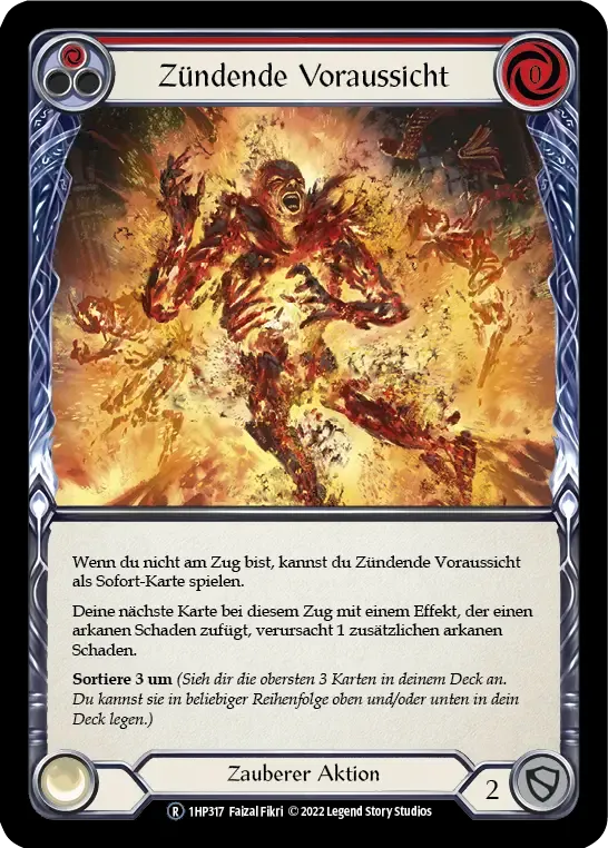 Cindering Foresight (Red) — History Pack 1 - Black Label — Flesh and Blood