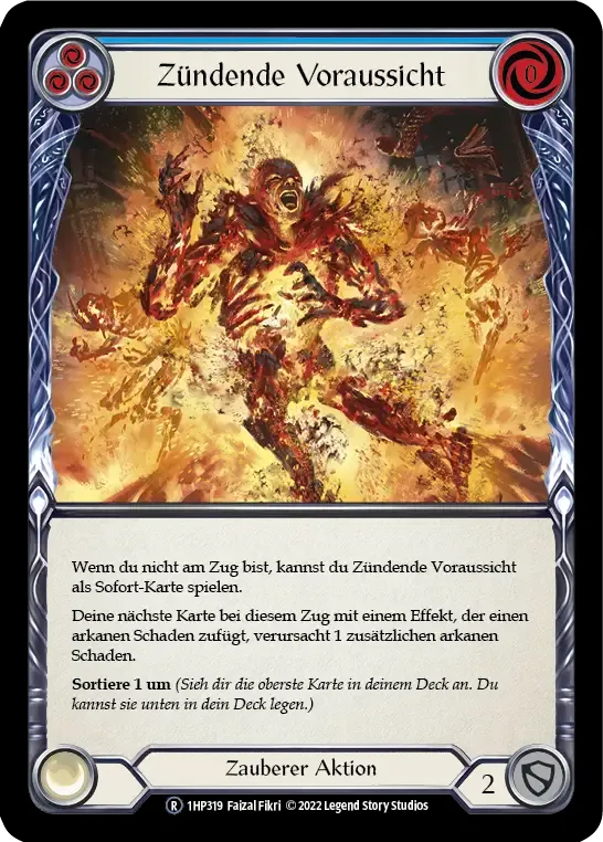 Cindering Foresight (Blue) — History Pack 1 - Black Label — Flesh and Blood