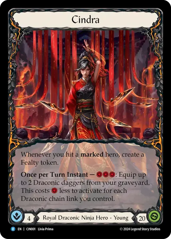 Cindra from The Hunted Blitz Deck - Cindra - Flesh and Blood