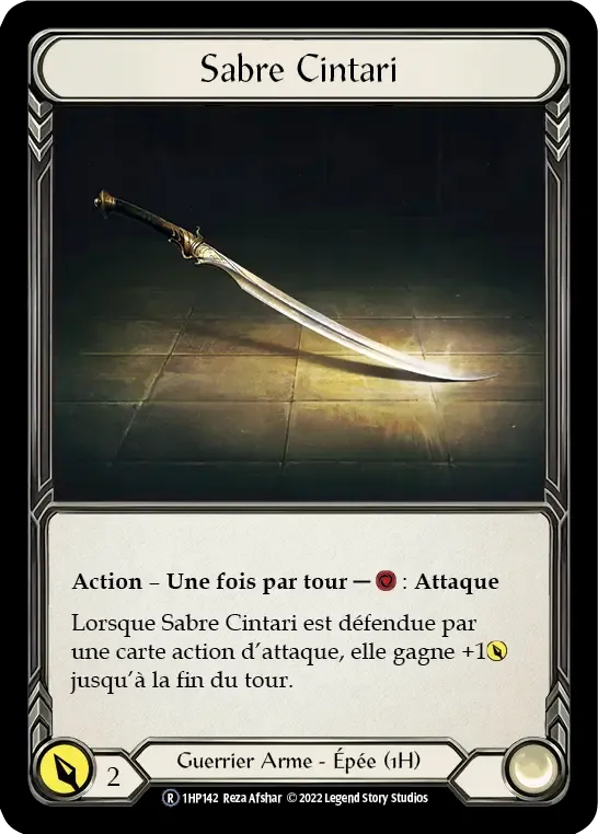 Sabre Cintari from History Pack 1 - Black Label - Flesh and Blood