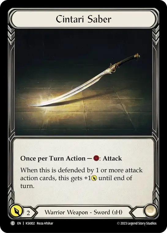 Cintari Saber — Kassai - Heavy Hitters Blitz Deck — Flesh and Blood