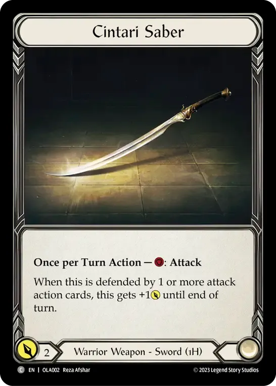 Cintari Saber — Olympia - Heavy Hitters Blitz Deck — Flesh and Blood