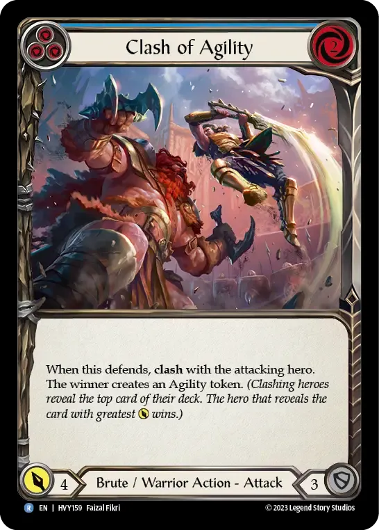 Clash of Agility (Blue) from Heavy Hitters - Flesh and Blood