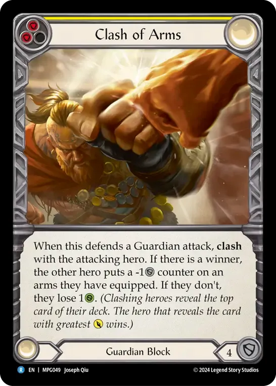 Clash of Arms (Yellow) — Mastery Pack Guardian — Flesh and Blood