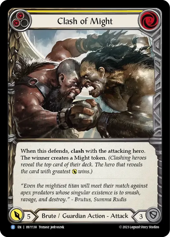 Clash of Might (Yellow) — Heavy Hitters — Flesh and Blood