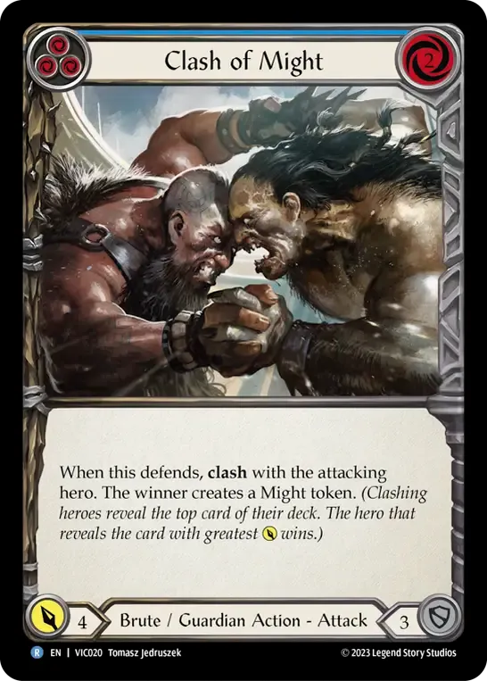 Clash of Might (Blue) — Victor - Heavy Hitters Blitz Deck — Flesh and Blood