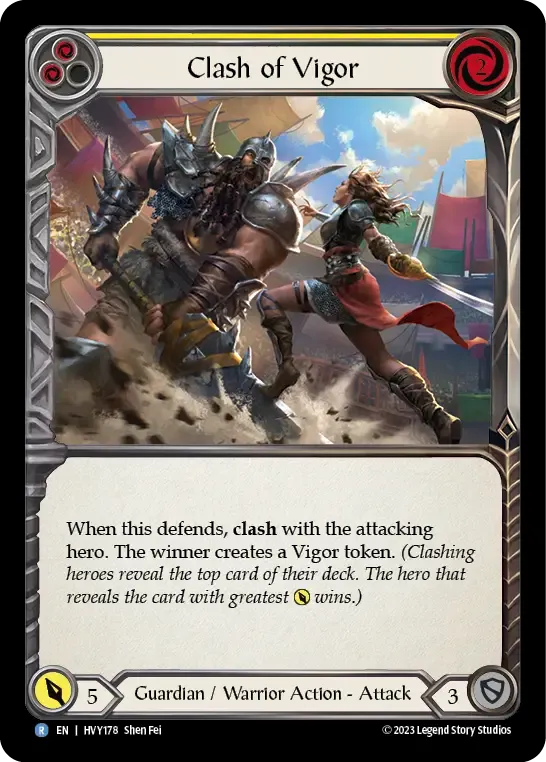 Clash of Vigor (Yellow) — Heavy Hitters — Flesh and Blood