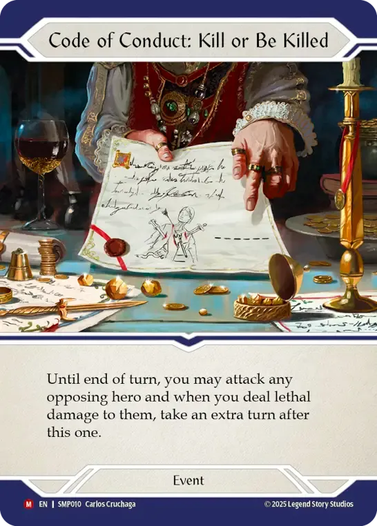 Code of Conduct: Kill or Be Killed — Smash Palace — Flesh and Blood