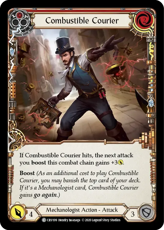 Combustible Courier (Red) — Crucible of War — Flesh and Blood