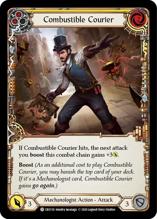 Combustible Courier (Yellow) — Crucible of War — Flesh and Blood