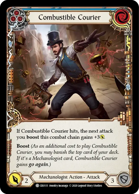 Combustible Courier (Blue) — Crucible of War — Flesh and Blood