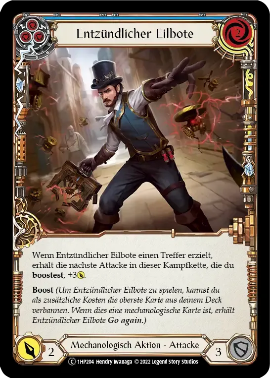 Combustible Courier (Blue) — History Pack 1 - Black Label — Flesh and Blood