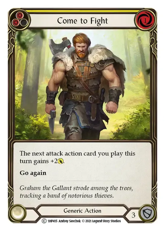 Come to Fight (Yellow) — History Pack 1 — Flesh and Blood