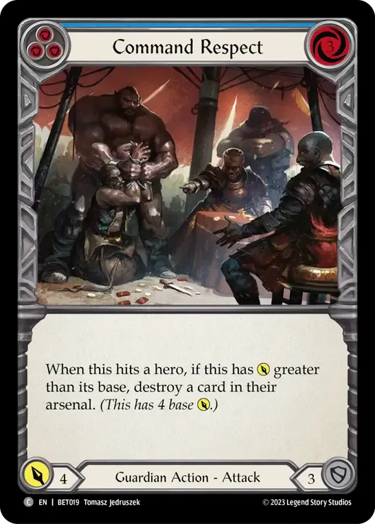 Command Respect (Blue) — Betsy - Heavy Hitters Blitz Deck — Flesh and Blood
