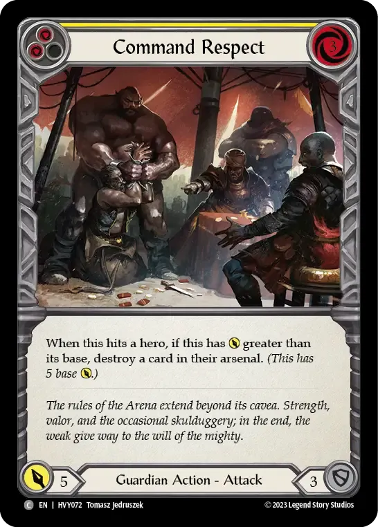 Command Respect (Yellow) — Heavy Hitters — Flesh and Blood