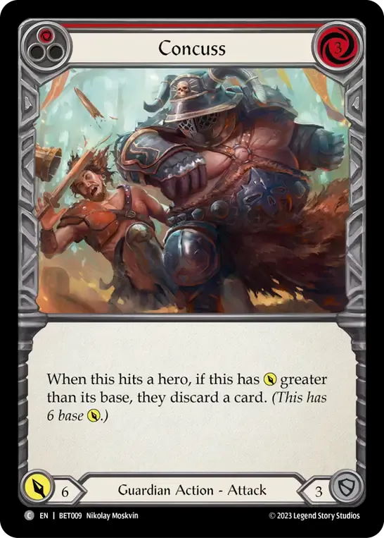 Concuss (Red) — Betsy - Heavy Hitters Blitz Deck — Flesh and Blood