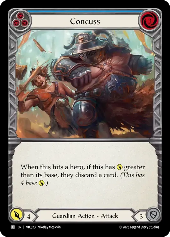 Concuss (Blue) — Victor - Heavy Hitters Blitz Deck — Flesh and Blood