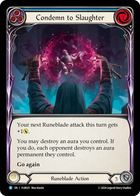 Condemn to Slaughter (Blue) — Rosetta Blitz Deck - Florian — Flesh and Blood