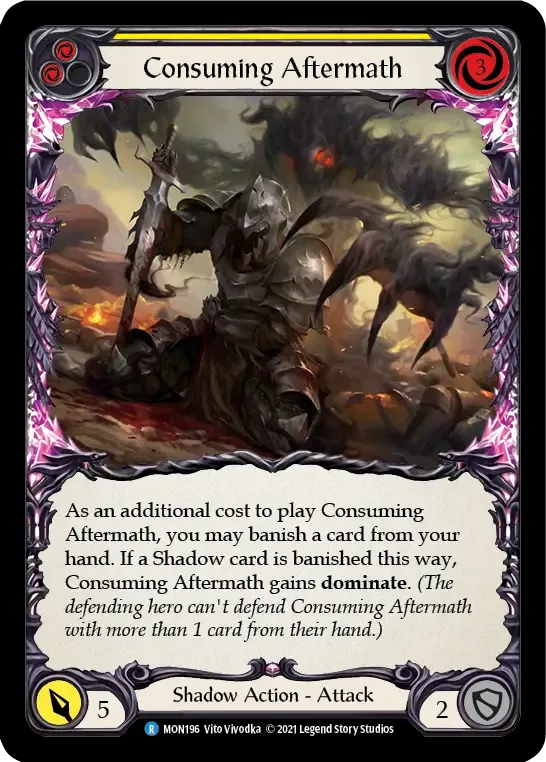 Consuming Aftermath (Yellow) — Monarch — Flesh and Blood