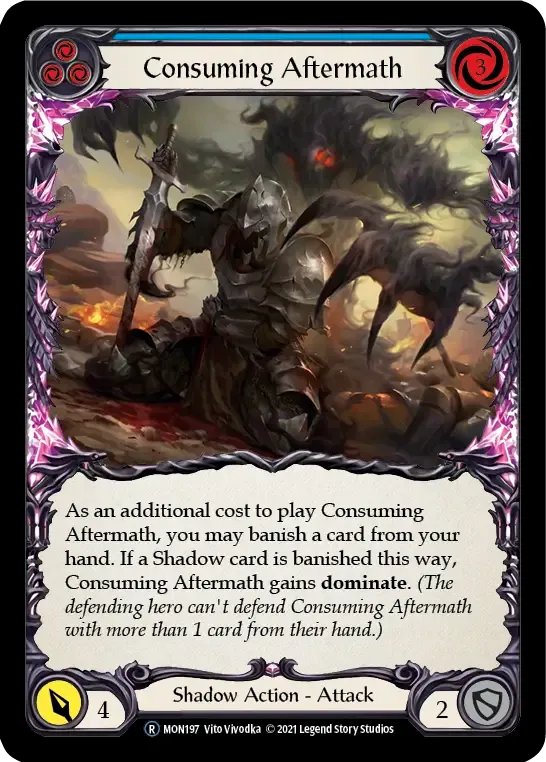Consuming Aftermath (Blue) — Monarch - Unlimited — Flesh and Blood