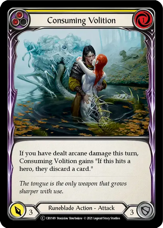 Consuming Volition (Yellow) — Crucible of War - Unlimited — Flesh and Blood