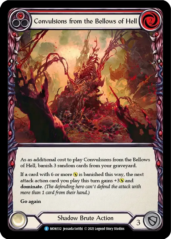 Convulsions from the Bellows of Hell (Red) — Monarch — Flesh and Blood