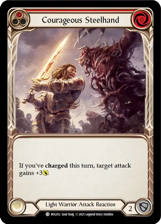 Courageous Steelhand (Red) from Boltyn - Blitz Deck - Flesh and Blood