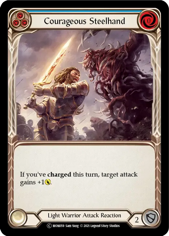 Courageous Steelhand (Blue) — Monarch - Unlimited — Flesh and Blood