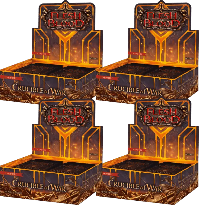 Case de 4 displays Crucible of War Unlimited — Crucible of War - Unlimited — Flesh and Blood