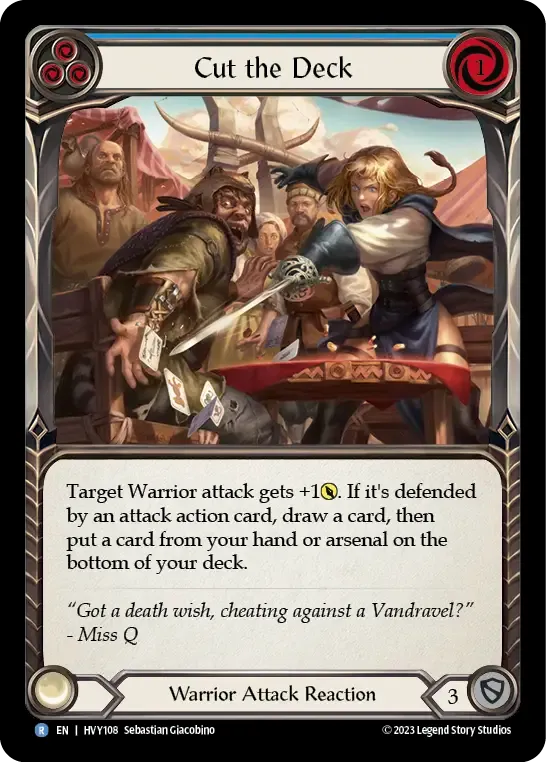 Cut the Deck (Blue) — Heavy Hitters — Flesh and Blood