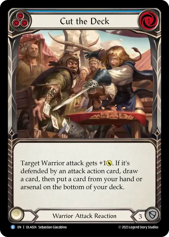Cut the Deck (Blue) — Olympia - Heavy Hitters Blitz Deck — Flesh and Blood