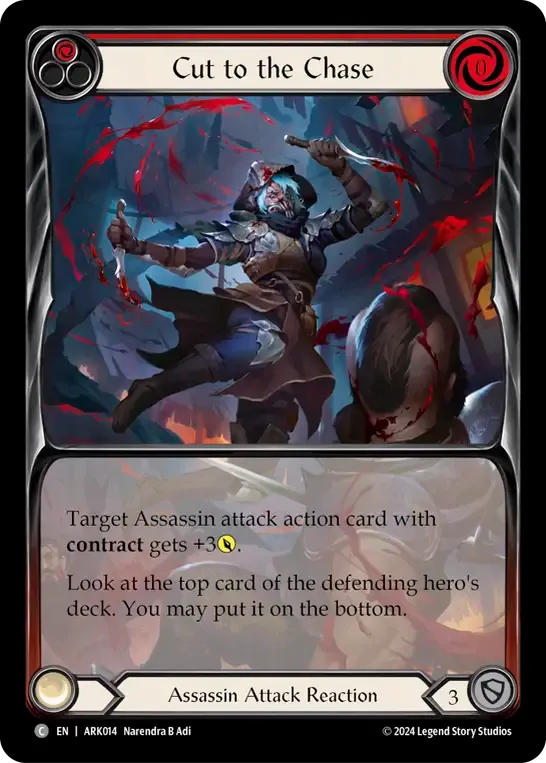 Cut to the Chase (Red) — The Hunted Blitz Deck - Arakni — Flesh and Blood