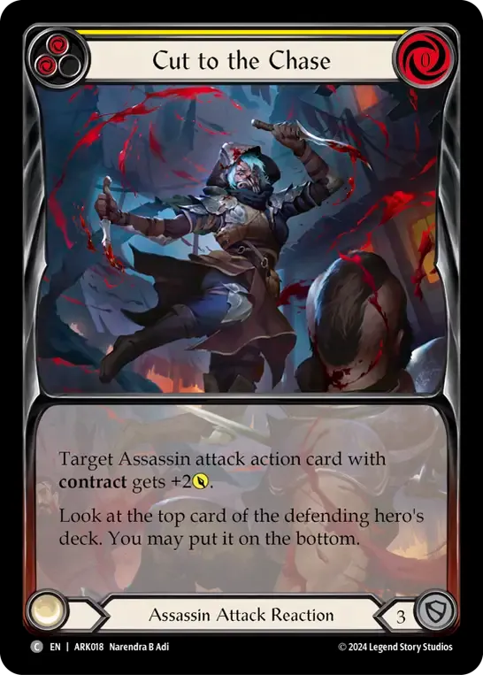 Cut to the Chase (Yellow) from The Hunted Blitz Deck - Arakni - Flesh and Blood