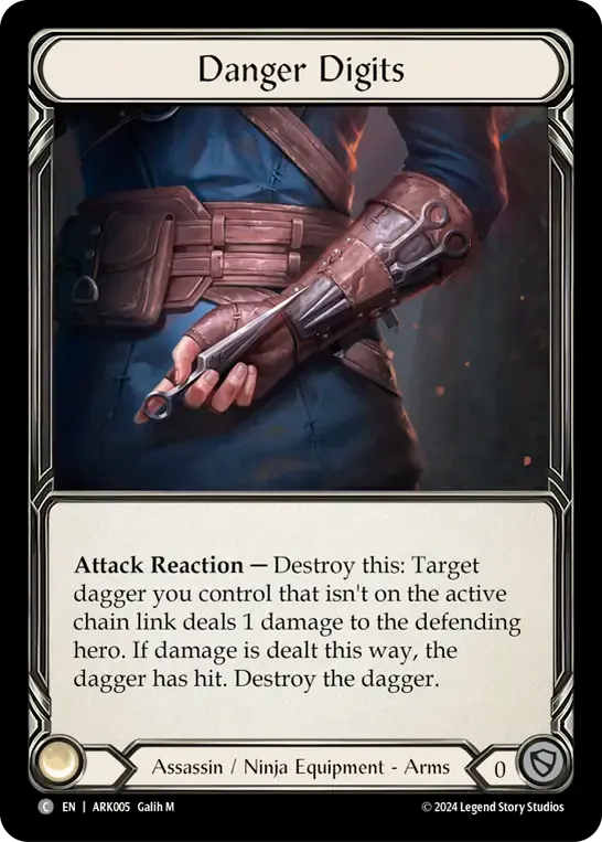 Danger Digits — The Hunted Blitz Deck - Arakni — Flesh and Blood