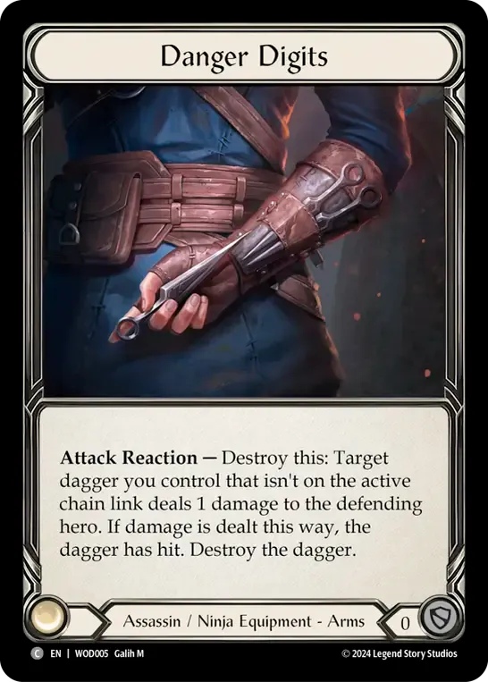 Danger Digits — The Hunted Blitz Deck - Arakni, Web of Deceit — Flesh and Blood