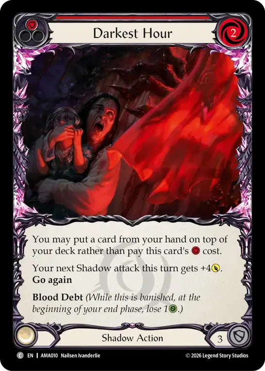 Darkest Hour (Red) — Armory Deck - Malice, Domina of the Dead — Flesh and Blood