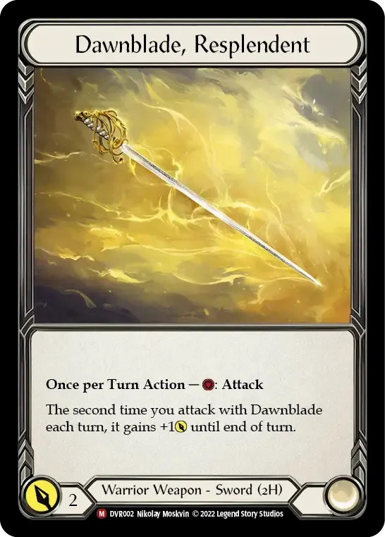 Dawnblade, Resplendent — Classic Battles: Rhinar vs Dorinthea — Flesh and Blood