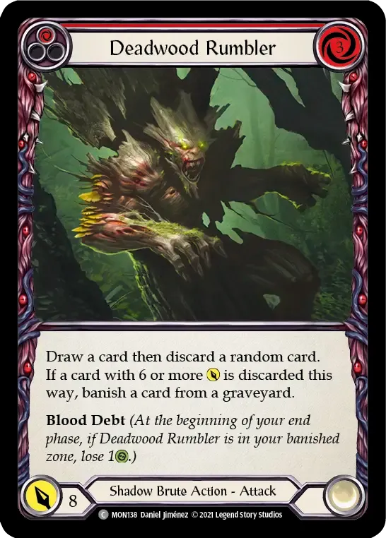 Deadwood Rumbler (Red) from Monarch - Flesh and Blood