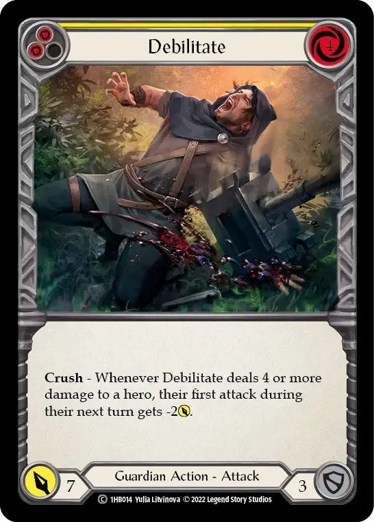 Debilitate (Yellow) — Bravo - Blitz Deck — Flesh and Blood