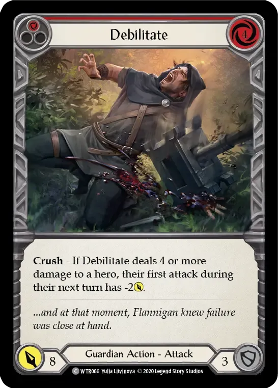 Debilitate (Red) from Welcome to Rathe - Unlimited - Flesh and Blood