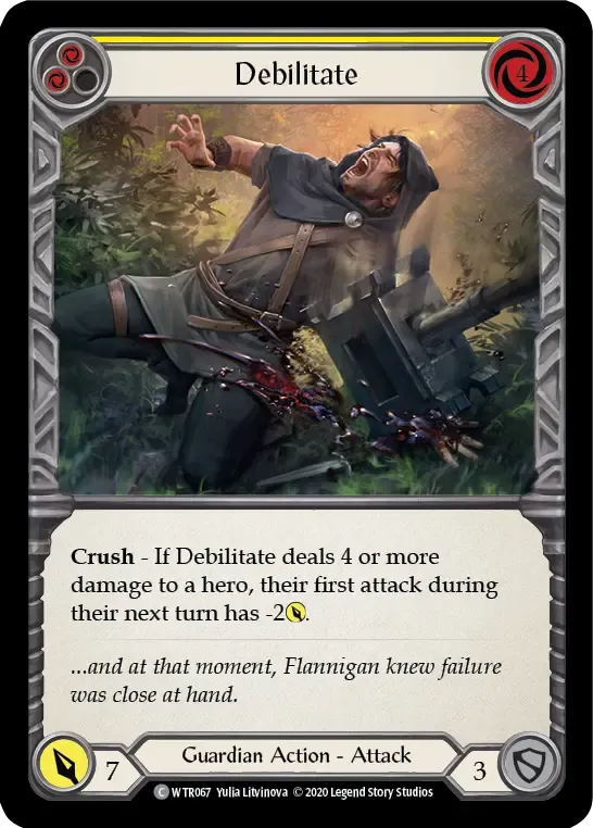 Debilitate (Yellow) from Welcome to Rathe - Unlimited - Flesh and Blood