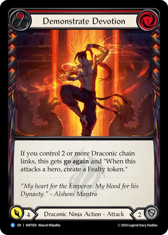 Demonstrate Devotion (Red) — The Hunted — Flesh and Blood