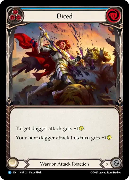 Diced (Blue) — The Hunted — Flesh and Blood