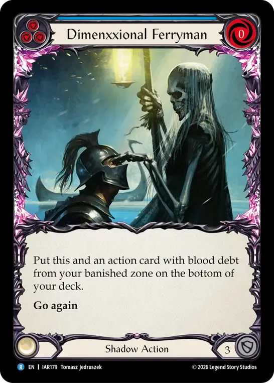 Dimenxxional Ferryman (Blue) — Usurp the Shadow Throne — Flesh and Blood